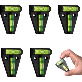 5 Pcs T Spirit Level, Cross 2-Way Handy T-type Camping Caravan Mini Spirit Level