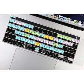 XSKN Mac OS Shortcuts Silicone Keyboard Cover Skin for Touch Bar Models 2019 MacBook Pro 16 inch A2141 2020 MacBook Pro 13.3 inch A2251 A2289 A2338 M1 Chip with Touch ID US Version