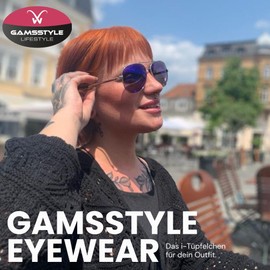 Gamswild WM7426 Aviator Sunglasses GAMSSTYLE Fashion Glasses Women Men Unisex Green Blue Gold Lens Colour: Green
