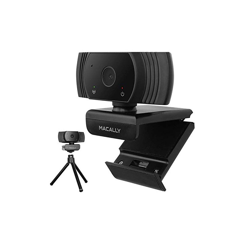Macally Webcam 1080P con micrófono y trípode - Permanece conectado