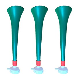 FUN FAN LINE - Pack x3 Plastic Trumpets/Vuvuzela stadium horn for soccer and sports events. Soccer fan trumpet. Noisy air horn for cheerleading and animation. (Wales)