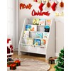 SEIRIONE Sturdy Kids Bookshelf, Children Display Rack, 4 Sling and