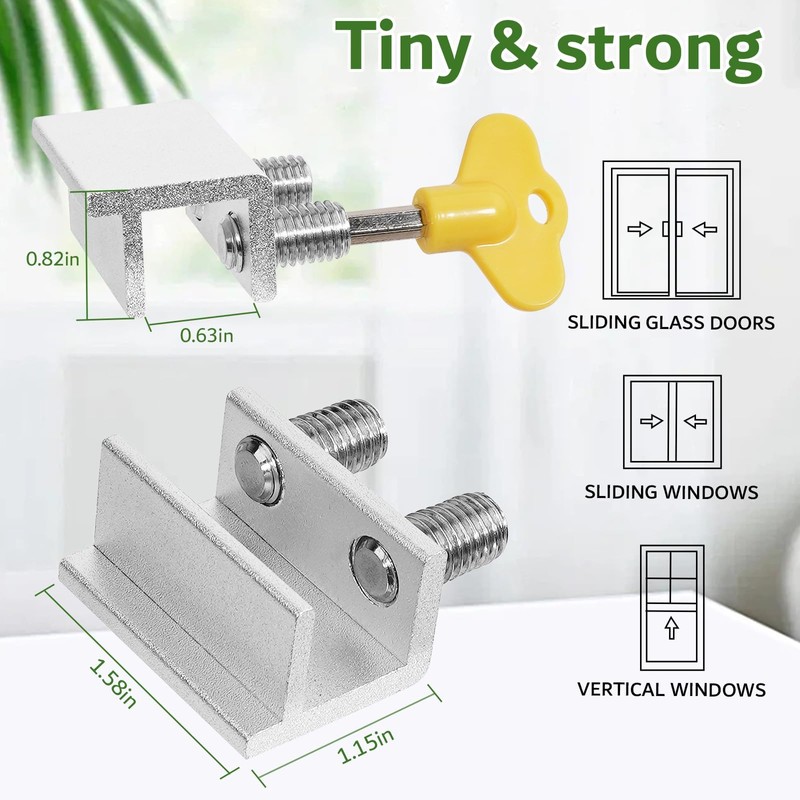 Window Locks, 6 Sets Window Locks Security with Key, Adjustable