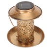 Hanging Bird Feeder Solar Powered Light Hollow Design Sturdy Stable