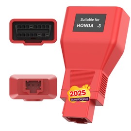 Autel Original 3 Pin Male to 16 Pin Female OBDII Adapter for Honda Vehicles, OBD1 to OBD2 Connector OE-Compliant Convertor Work w Scanner MK808S, MK808BT PRO, MK900, MS906 PRO Elite II PRO etc