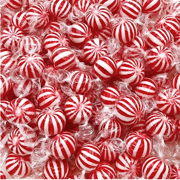 Old-Fashioned Jumbo Mint Balls Hard Candy, Classic Peppermint Flavor, 2 Pound Bag