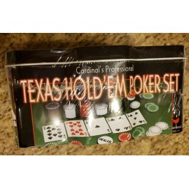 Cardinal's Professional Texas Hold 'em Poker Set - Chips + Rack, Felt, Cards NEW