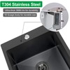 18x18 Inch Black Bar Sink Drop In Kitchen Sink, Topmount