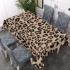 Walmsco Tablecloth Brown Leopard Pattern Decor For Dining Room Kitchen