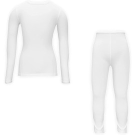 HappySkin made with DreamSkin technology Eczema Pyjamas Moisturises Dry & Irritated Skin, Helps Reduce Itching, Long Sleeve Unisex PJ Set, Eczema Clothing (11-12 Years) White