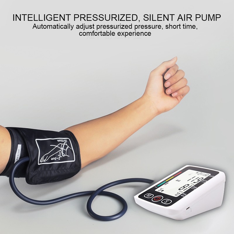 Electric Blood Pressure Monitor Digital Arm Sphygmomanometer With Voice Function
