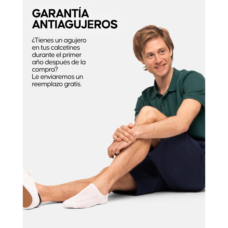 DANISH ENDURANCE Calcetines Invisibles para Hombre y Mujer Blanco CH