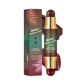 Maquillaje Barra Multiusos Acabado Mate Brillo Edificable Diseño Cremoso Contorno Colorete Portátil Doble Punta