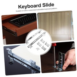 Outanaya 13.5 inch Rail Set for DIY Custom Wooden Keyboard Trays for Computer Desk Under Desk Keyboard Shelf Runners