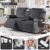 TAOCOCO Loveseat Recliner Cover with Console, Non-Slip Split Reclining Pet