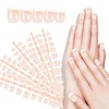 French Gel Nail Tips 120Pcs Short Square no-coat Acrylic Tips