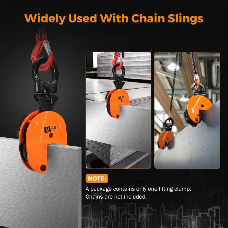 BEAMNOVA 2 Ton 4400 lbs Vertical Plate Lifting Clamp Flexible