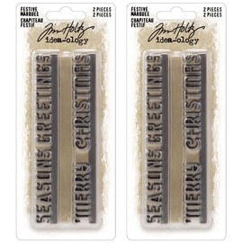 Tim Holtz Idea-Ology 2023 Christmas Holiday Festive Marquee - Bundle of Two Items