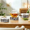 JUKFITA Tea Warmer Petals Silhouette, 3 Pack Stainless Steel Teapot