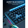 AUKEY KMG17 Mechanical Keyboard Blue Switches 104key with Volume Control