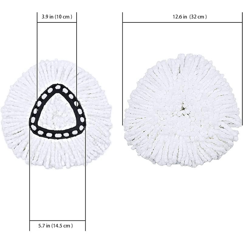 4 Pcs Spin Mop Replacement Head,Triangular Mop Heads with Fine