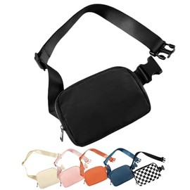 Mini riñonera unisex, riñonera deportiva informal con correa ajustable para el hombro, riñonera pequeña resistente a salpicaduras para desplazamientos