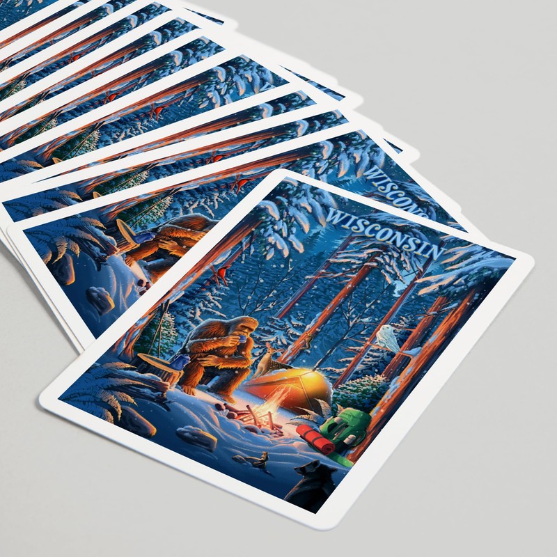 Lantern Press Wisconsin, Find Your Inner Squatch, Camping Bigfoot (52