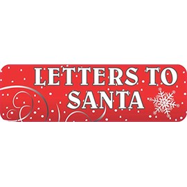 StickerTalk Letters to Santa Vinyl Sticker, 10 inches by 3 inches
