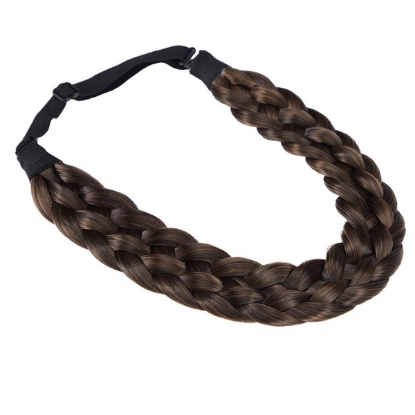 Toecwegr Braided Hair Band, 5 Strands, Hair Scrunchie, Classic Chunky