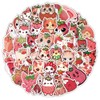 50 Pcs Strawberry Cat Stickers,Cat Graffiti Stickers,Vinyl Waterproof Sticker for