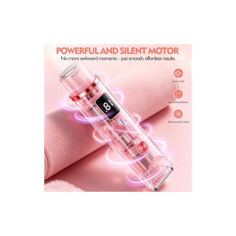 Lady Shaver for Women,2in1 Gentle Hair Remover for Face Bikini