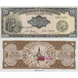 Banknote Philippines Pick-number: 136e uncirculated 10 Pesos (money for collectors - no means of payment)