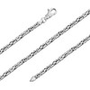 Avesano 925 Sterling Silver Byzantine Chain Men's Necklace, 3 mm