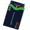 Boxiki Travel RFID Blocking Sleeves, Set with Color Coding, Navy