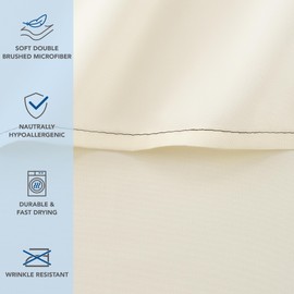 Arkwright Bulk Twin Flat Sheets - Case of 24 - Soft Brushed Microfiber Hypoallergenic Top Sheet only with Wrinkle Resistant, Bedding Essentials for Hosts and Hotels, Ivory
