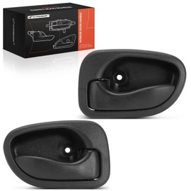 A-Premium Inside Interior Door Handles Compatible with Hyundai Accent 1995 1996 1997 1998 1999, Textured Black, 2-PC Set, Driver and Passenger Side
