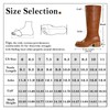UBWDU Brown Platform Boots for Women Knee High Wide Calf