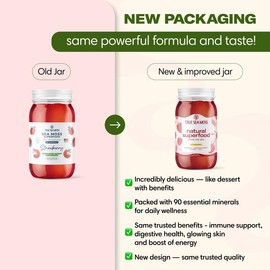 TrueSeaMoss Strawberry Irish Sea Moss Gel – Mineral & Vitamin Rich Superfood for Immunity, Digestion, Energy, Skin & Hair Support – Made in USA