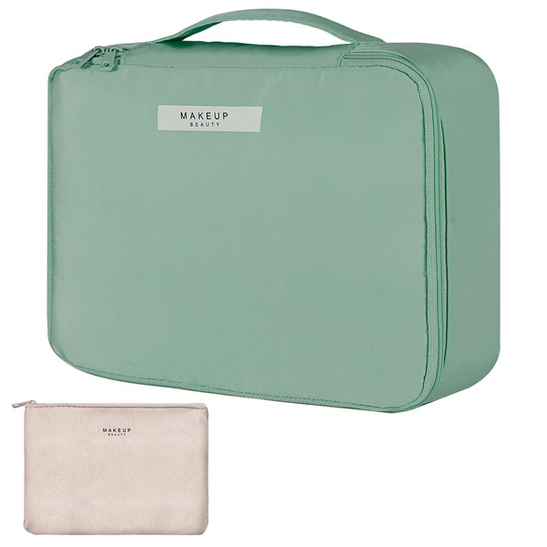 Kosmetiktasche Große Reise Make Up Tasche Mit Pinselfach Wasserdicht Tragbar