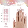 XEAOHESY 1 Sheet Semi Cured Gel Nail Strips, Sticky and