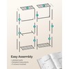 SONGMICS SONGMICS Clothes Rack, Freestanding Wardrobe Closet, Metal Clothing Racks,