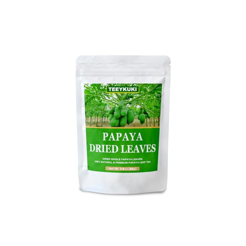 Dried Papaya Leaves, 2.0oz(56g), Dried Whole Papaya Leaf Tea, Sun