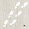 Decooo.be 6 Footprints of Steps (Shoe Prints) Wall Sticker (White)