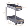 MEICCIPLUS Pull Out Under Sink Organizer, 2 Tier Slide Out