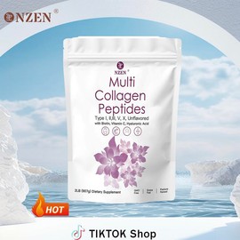 Collagen Peptides Powder - Hydrated with Hyaluronic Acid - Edible Healthcare Supplement for Skin Health, Hair Fitness & Joint Support - Single Item Biotin Dietary Beauty Nail Colagen:_1LB