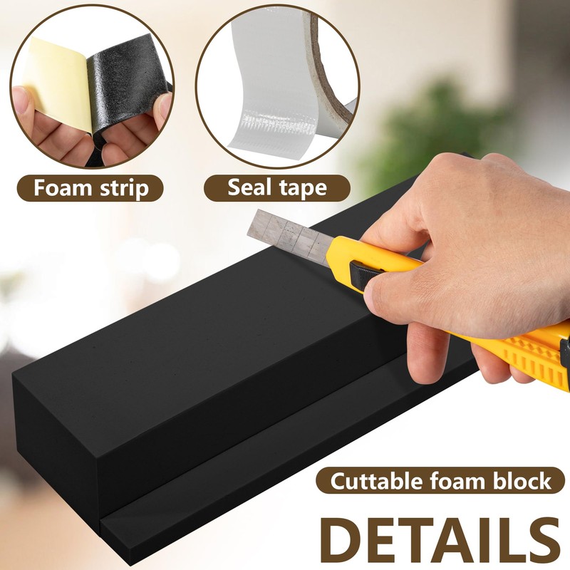 moonoom 2 Pack Air Conditioner Foam Block, Window AC Side