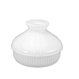 Aladdin Opal White Decorative Molded Glass Oil Lamp Shade 10 inch