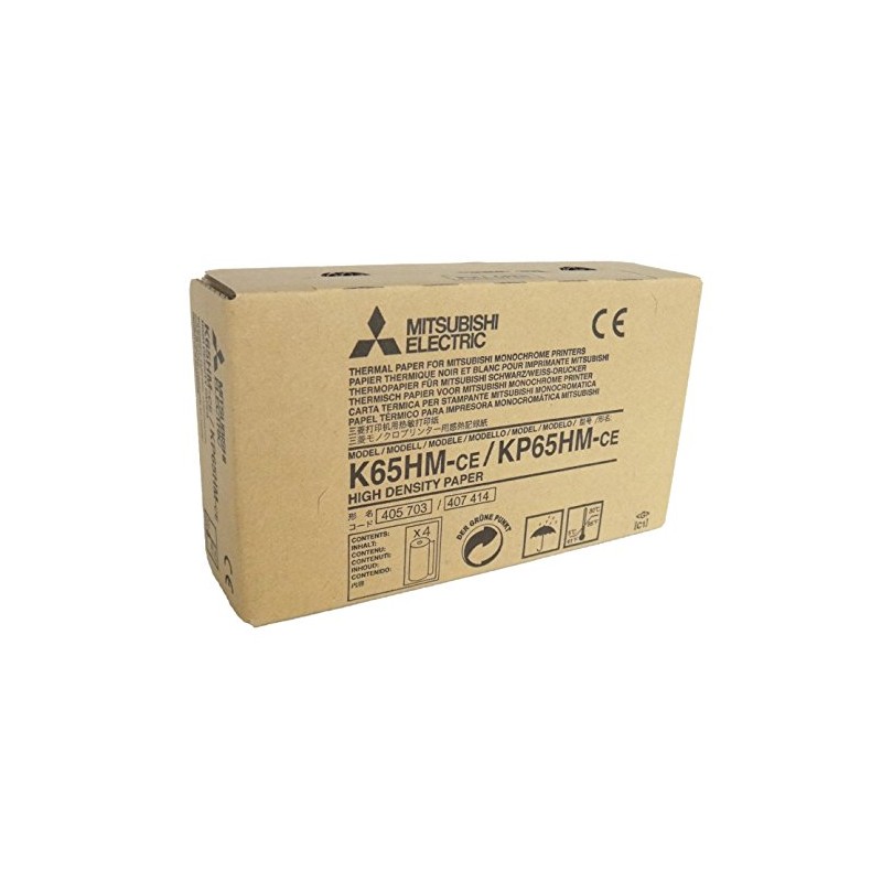 MITSUBISHI K65HM-CE/ KP65HM-CE High Density Thermal Paper Rolls for Black