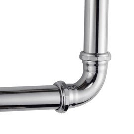 ZM Heavy-Duty 90-Degree Elbow with Slip-Joint Connection, Chrome