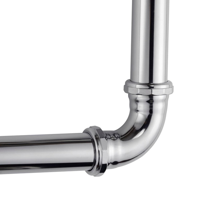 ZM Heavy-Duty 90-Degree Elbow with Slip-Joint Connection, Chrome